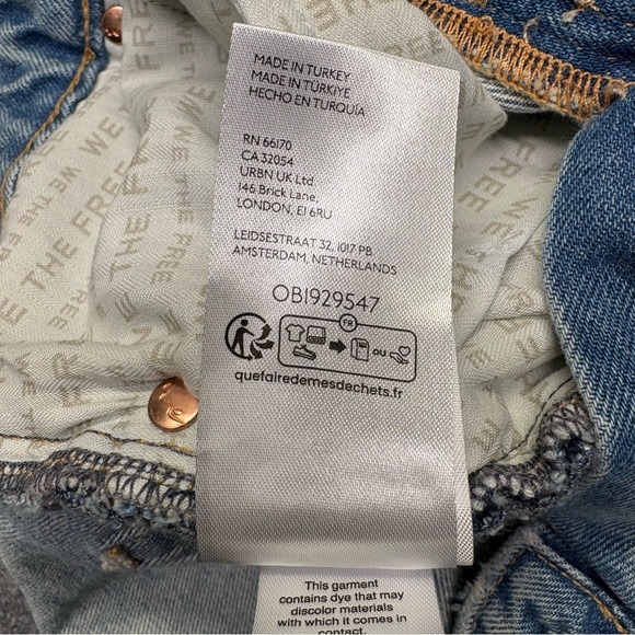 We The Free People Jeans Womens 26 Blue Deep Trance Dropped Boyfriend Baggy - Picture 6 of 13